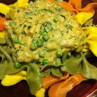 Creamy Pea & Spinach Sauce with Pasta